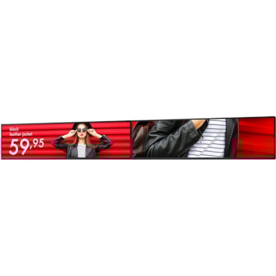 NEC Display 42" Stretch Signage Display - 42" (1066.80 mm) LCD - 1920 x 480 - Edge LED - 700 cd/m² - 480p - DVI - SerialEthernet - Black  MNTR 