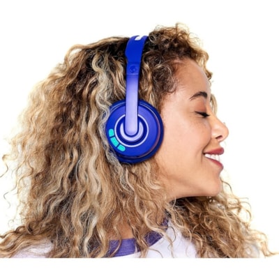 Skullcandy Cassette Wireless On-Ear Headphones - Stereo - AUX - Wired/Wireless - Bluetooth - 30 Ohm - 20 Hz to 20 kHz - Over-the-head - Binaural - Circumaural - Cobalt Blue EADPHONES 