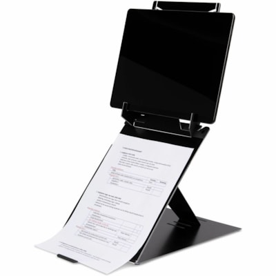 R-Go Riser Duo, tablet and laptop stand - black d Laptop Stand in one  Aluminu m Stand  Detachable