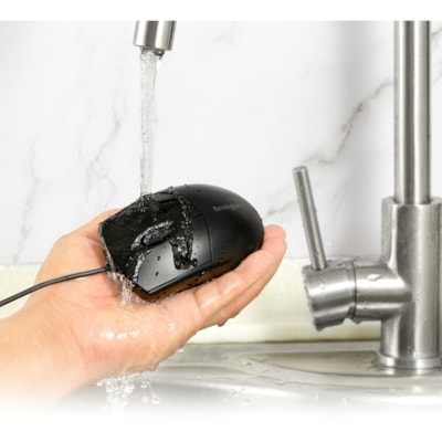Kensington Pro Fit Wired Washable Mouse - Rugged - Optical - Cable - Black - USB Type A - 1600 dpi - Scroll Wheel - 3 Button(s) - Symmetrical RD MSE 