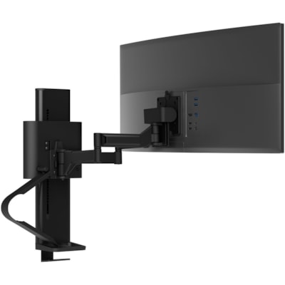 Ergotron TRACE Desk Mount for Monitor, LCD Display - Matte Black - 1 Display(s) Supported - 38" Screen Support - 21.61 lb (9800 g) Load Capacity - 75 x 75, 100 x 100 MBK 