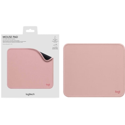 Logitech Studio Series Mouse Pad - 7.87" (199.90 mm) Height x 9.06" (230.12 mm) Width - Dark Rose - Natural Rubber, Nylon - Anti-slip, Anti-fray, Spill Resistant ANTI - SLIP 