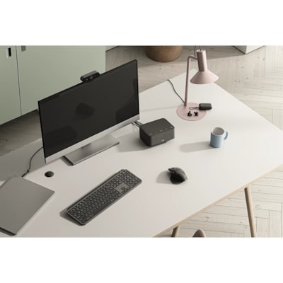 Logitech Logi Dock Docking Station - for Desktop PC, Tablet, Smartphone - 100 W - USB Type C - 2 Displays Supported - 4K - 3840 x 2160 - 5 x USB Ports - 3 x USB 3.1 Type-C Ports - 2 x USB Type-A Ports - USB Type-A - 4 x USB Type-C Ports - USB Type-C - 1 x HDMI Ports - HDMI - 1 x DisplayPorts - Displ  
