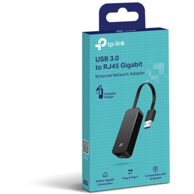 TP-Link USB 3.0 to Gigabit Ethernet Network Adapter - USB 3.0 - 1000 Mbit/s Data Transfer Rate - ASIX AX88179 - 1 Port(s) - 1 - Twisted Pair - 10/100/1000Base-T - Portable  