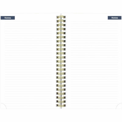 Blueline Essential Planner - Academic - Weekly, Monthly - 13 Month - July to July - Twin Wire - Multicolor, Gold - Foil - Translucent Cover - 8" (203.20 mm) Height x 5" (127 mm) Width - Bilingual, Monthly Planner, Ruled Planning Space, Reminder Section, Notes Area, Periodic Table, Multiplication Tab  