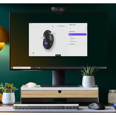 Logitech Signature MK650 Combo for Business Wireless Mouse and Keyboard Combo - USB Plunger Wireless Bluetooth/RF Keyboard - 118 Key - French - Graphite - USB Wireless Bluetooth/RF Mouse - 4000 dpi - Scroll Wheel - Graphite - AA - Compatible with PC, Mac  