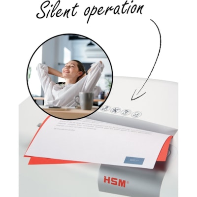 HSM shredstar X14 Cross Cut Shredder - Cross Cut - 14 Per Pass - for shredding Paper, CD, DVD - P-4 - 23.09 L Wastebin Capacity - White TYPE III LVL 4 6.1GAL 6.1 GALLON CAPACITY