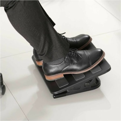 IntekView - Repose-pieds FR200 - 9,65 po (245 mm) à 15,75 po (400 mm) Hauteur réglable - Noir - Acier - 1 / Unité  