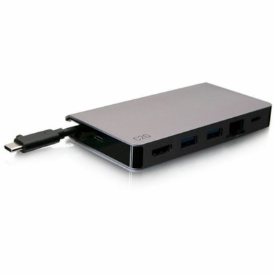 C2G - Station d'accueil C2G54457 - pour Ordinateur portable, Tablette PC - Capacité de chargement - USB Type C - 4K @30Hz, 4K, Full HD - 3840 x 2160, 1920 x 1080 - 4 x Ports USB - 2 x USB 3.0 - 2 x Ports USB Type-A - USB Type-A - 2 x Ports USB Type-C - USB Type-C - 1 x Ports RJ-45 - Ré ck With HDMI  2x USB-A  Ethern et  and USB-C Power