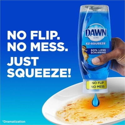 Dawn EZ-Squeeze Dishwashing Liquid - For Dish, Household - Liquid - 650 mL - Fresh Scent - No-mess - Blue - 1 Unit  