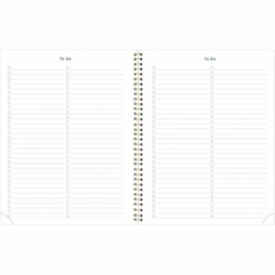 Blueline Academic Monthly Planner Blossom 2023-2024 - Academic - Monthly - 14 Month - July 2023 to August 2024 - 1 Month Double Page Layout - Twin Wire - Table - Translucent Poly Cover - 11" (279.40 mm) Height x 8.5" (215.90 mm) Width - Daily Block, Telephone Section, Address Section, Durable Cover,  