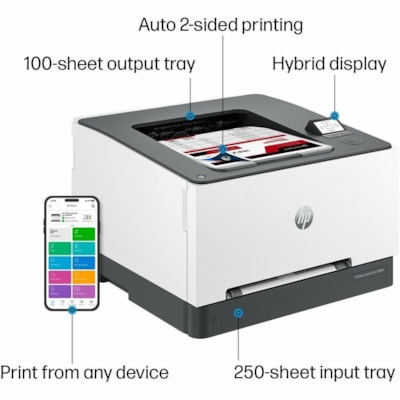 HP LaserJet Pro 3201dw Wireless Laser Printer - Color - 26 ppm Mono / 26 ppm Color - 600 x 600 dpi Print (600 x 600 dpi class) - Automatic Duplex Print - 250 Sheets Input - Ethernet - Wireless LAN - Plain Paper Print - Gigabit Ethernet - USB  