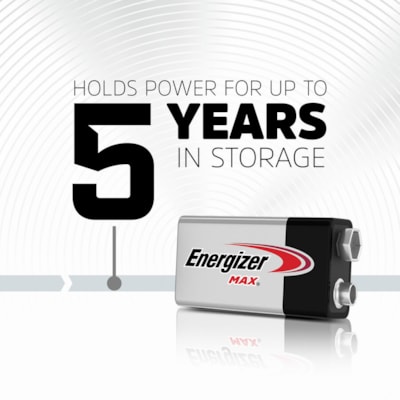 Energizer MAX Alkaline 9 Volt Batteries - For Multipurpose - 9V - 595 mAh - 9 V DC - 1 / Pack LONG LIFE ALKALINE 100% MERCURY FREE