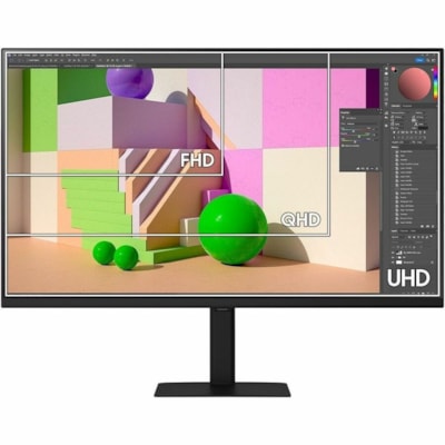 Samsung ViewFinity S7 S27D702EAN 27" Class 4K UHD LED Monitor - 16:9 - Black - 27" Viewable - In-plane Switching (IPS) Technology - LED Backlight - 3840 x 2160 - 1.07 Billion Colors - 350 cd/m² - 5 ms - 60 Hz Refresh Rate - HDMI - DisplayPort  