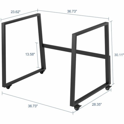 Rocelco - Desk Riser/Floor Stand Set - Rocelco 40"W-20"H Deluxe Réglable Bureau Riser-Mobile Support de Plancher table Desk Riser-Mobile Floor Stand