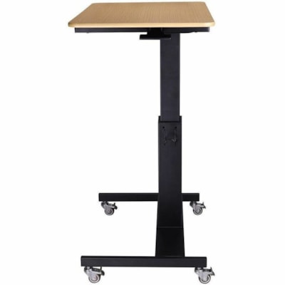 Rocelco Mobile Standing Desk - 20 lb (9.07 kg) Capacity - Height Adjustable - 28" (711.20 mm) Table Top Width x 20" (508 mm) Table Top Depth - 30.7" (779.78 mm) Height x 8" (203.20 mm) Width x 23" (584.20 mm) Depth - Classroom, Home, School, Laptop, Monitor, Book - Wood Grain Top Material 8"W 