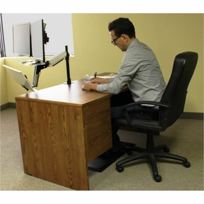 Rocelco EFD-2 Mounting Adapter for Monitor, Desk Mount - Black - Height Adjustable - 2 Display(s) Supported - 24" Screen Support - Steel, Aluminum - 1 Unit elco EFD 