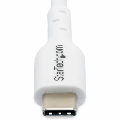 StarTech.com 3ft (0.9m) White USB-C Charging Cable, USB 2.0 Type-C Laptop Charger Cord, 60W Power Delivery, TPE Jacket, Data Transfer Cable - USB-C Charging Cable supports 60W/3A Power Delivery and 480Mbps; Fast Charge from a USB-C wall charger/power bank; Works w/USB-C laptops/tablets; Color: White  PWR 