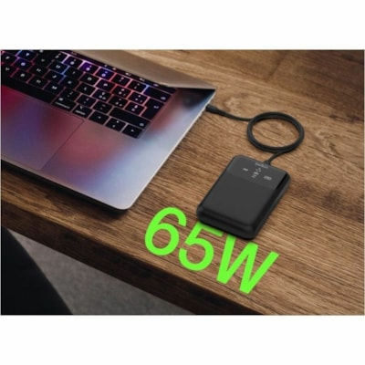 Belkin 65W 3-port USB Power Bank w/ Digital Display - 20K mAh - 2xUSB-C, 1xUSB-A - Portable Charger - w/ USB-C to USB-C Cable - Black - For Universal, Smartphone, Tablet PC, Notebook, iPad, iPad Pro, iPad mini, MacBook Air, MacBook Pro, iPhone, Nintendo Switch - 20000 mAh - 3 x USB - Black nk with Digital Display - 20K mAh - 2xUSB-C  1xUSB