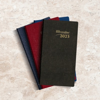 Brownline Brownline Monthly Pocket Planner - Weekly - January 2023 to December 2023 - 9:00 AM to 5:00 PM - Hourly - 1 Week Double Page Layout - 3 1/10" (78.74 mm) x 6" (152.40 mm) Sheet Size - Assorted - Pocket, Flexible, Tear-off, Phone Directory, Address Directory, Notepad, Reference Calendar - 1   
