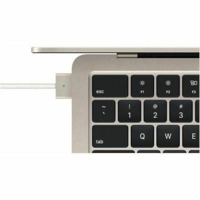 Apple MacBook Air MW103LL/A 13.6" Notebook - Apple M4 - 16 GB - 512 GB SSD - English (US) Keyboard - Starlight - Apple M4 Chip - 2560 x 1664 - macOS Sequoia - Apple - True Tone Technology, In-plane Switching (IPS) Technology, Liquid Retina Display - Front Camera/Webcam - 18 Hours Battery Run Time -  LE M4 CHIP WITH 10-CORE CPU AN D 10-CORE GPU  16GB