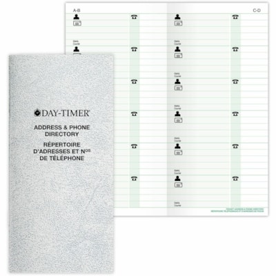 Day-Timer 2026 Wirebound Dated Refill 2 Pages/Day Pocket - 6-1/2" H x 3-1/2" W - Bilingual - Pocket - Daily - 12 Month - January 2026 to December 2026 - 8:00 AM to 5:00 PM - Quarter-hourly - 1 Day Double Page Layout - 3 1/2" (88.90 mm) x 6 1/2" (165.10 mm) Sheet Size - Spiral Bound - Green - Paper C 3-1/2 X 6-1/2 BILINGUAL 30% PCW