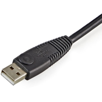 StarTech.com 4-in-1 USB DVI KVM Cable with Audio and Microphone - Connect high resolution DVI video, USB, audio and microphone all in one cable - kvm cable - usb kvm cable - kvm switch cable -DVI kvm cable ini-Jack Left Connector - Male  Left Gender - DVI U