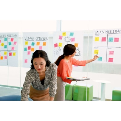 Post-it® Self-Stick Easel Pads - 20 Sheets - Plain - Stapled - 18.50 lb (8391.46 g) Basis Weight - 20" (508 mm) x 23" (584.20 mm) Sheet Size - White Paper - Cardboard Cover - Resist Bleed-through, Removable, Sturdy Back - 2 / Pack 2 PADS/PK 20 SHEETS/PAD ADHERES TO MOST WALL SURFACES