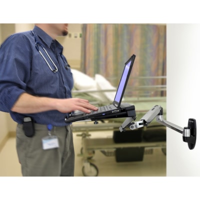 Ergotron Mounting Arm for LCD Monitor, Monitor, TV - Polished Aluminum - 34" Screen Support - 24.91 lb (11300 g) Load Capacity - 100 x 100, 75 x 75 - VESA Mount Compatible - Aluminum  space and discover your most productive self  tha
