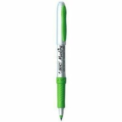 BIC Intensity Fashion Permanent Markers, Ultra Fine Point, Assorted colours, Non-Slip Grip For Comfort & Control, 12-Count - Ultra Fine Marker Point - Aqua, Black, Blue, Brown, Green, Lime, Orange, Pink, Purple, Red, Sky Blue, ... Ink MARKING PERMANENT MARKERS ULTRA FINE TIP 12-PACK