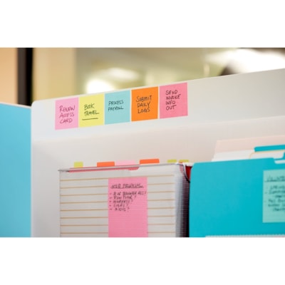 Post-it® - Feuillets Super Sticky - collection Miami - largeur de drapeau/note 3 po (76,20 mm) x longueur de drapeau/note 3 po (76,20 mm) - Rectangulaires - 90 Feuilles par bloc - Papier - Autocollant, Amovible, Recyclable - 6 / emballage 3"X3"  6PACK 