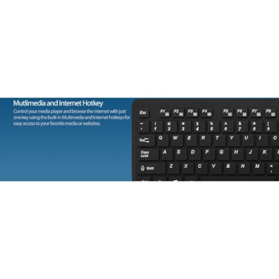 Adesso - Clavier AKB-235UB - Antimicrobial Waterproof Desktop - Câble Connectivité - USB Interface - 104 Touche(s) - Anglais (USA) - QWERTY Disposition - Ordinateur, MAC - Pavé tactile - PC, Windows, Mac OS - Membrane Pavé Numérique - Noir  avancÃ© silicone desktop clav ier - protÃ¨ge contr