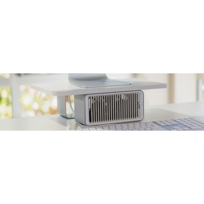 Kensington Wellness Monitor Stand With Fan - Up to 27" Screen Support - 198.42 lb (90000 g) Load Capacity - Steel DUAL-FAN WITH 2-SPEEDS SSUPPORTS MONITORS UP TO 27