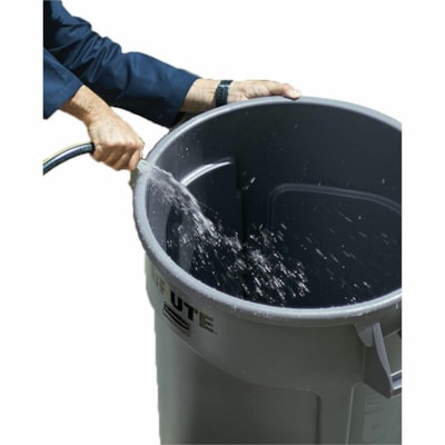 Rubbermaid Brute Container With Venting Channels 166.5 L - Grey - 166.50 L Capacity - Venting Channel, Durable, Warp Resistant, Crack Resistant, Crush Resistant, UV Resistant, Damage Resistant, Fade Resistant, Stackable, Contoured Base Handle - 31.3" (796 mm) Height x 28.2" (717 mm) Width x 24.1" (6 GRAY 