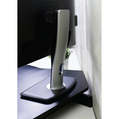 Ergotron WorkFit Corner Standing Desk Converter - Up to 30" Screen Support - 35 lb (15875.73 g) Load Capacity - Desktop, Tabletop - Black - Gas Spring, Lift Mechanism, Keyboard Tray anding Desk Converter - black - Moves without bump