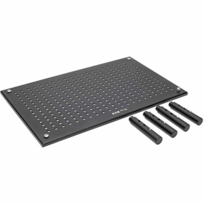 Tripp Lite series Monitor Riser for Desk, 18 x 11 in. - Height Adjustable, Metal, Black - 44.09 lb (20000 g) Load Capacity - 4.30" (109.22 mm) Height x 18.50" (469.90 mm) Width x 11.20" (284.48 mm) Depth - Desktop, Tabletop, Countertop - Metal - Black  CPNT 