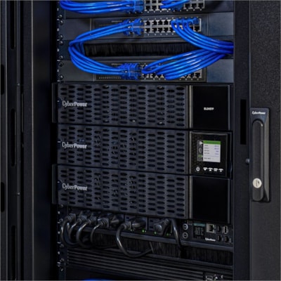 CyberPower OL5KRTHD Smart App Online UPS Systems - 200 - 240 VAC, Hardwire Terminal (NEMA L6-30P power cord included), 2U, Rack / Tower, Sine Wave, 4 Outlets, LCD, PowerPanel® Business, $300000 CEG, 3YR Warranty U 