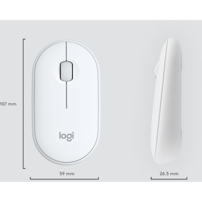 Logitech Slim Wireless Keyboard and Mouse Combo MK470 - USB Wireless RF - USB Wireless RF - Optical - 1000 dpi - Scroll Wheel - Symmetrical - AAA, AA - Compatible with Desktop Computer, Notebook for Windows  