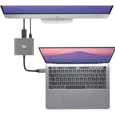 Adesso 3-IN-1 USB-C Multi-Port Docking Station (TAA Compliant) - for Notebook, Monitor, Projector, Smartphone, Tablet, TV - Charging Capability - USB Type C - 4K @30Hz - 3840 x 2160 - 2 x USB Ports - 1 x USB 3.0 - 1 x USB Type-A Ports - USB Type-A - 1 x USB Type-C Ports - USB Type-C - HDMI - Wired - Docking Station with 1xTypeC p ort  1x USB 3.0-A+PD