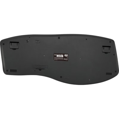 Adesso TruForm 1600 Wireless Ergonomic Keyboard and Optical Mouse - USB Membrane Wireless RF 2.40 GHz Keyboard - 104 Key - English (US) - Black - USB Wireless RF Mouse - Optical - 1600 dpi - Scroll Wheel - Black - Home, Back, Forward, Search, Email, Sleep, Wake-up, Power, Media Player, Calculator, P Wireless Ergonomic Desktop Key board  with low prof
