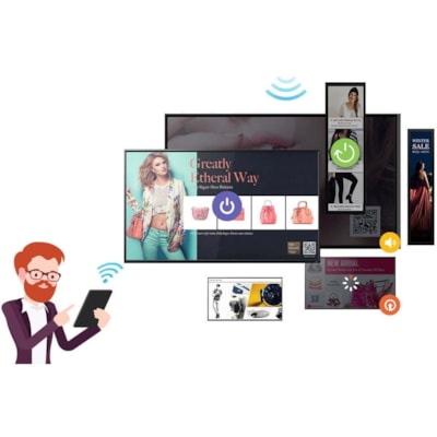 BenQ 65" Pantone® Validated Smart Signage - SL6502K - 65" (1651 mm) LCD - 4 GB - 32 GB HDD - 3840 x 2160 - Direct LED - 500 cd/m² - 2160p - HDMI - USB - SerialEthernet - Android  MNTR 