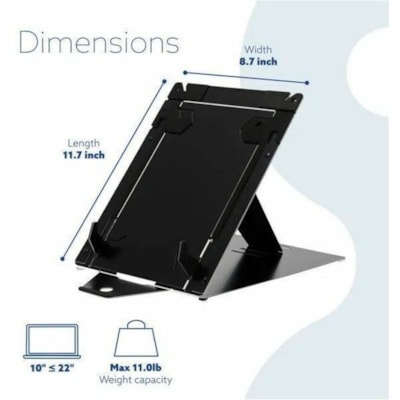 R-Go Riser Duo, tablet and laptop stand - black d Laptop Stand in one  Aluminu m Stand  Detachable