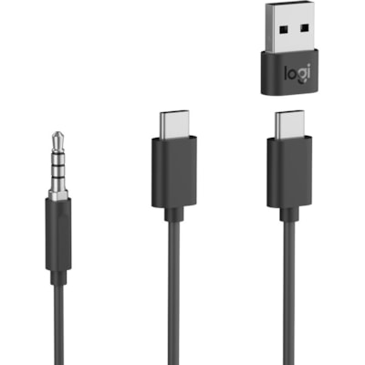 Logitech Zone Wired Earbuds - Stereo - Mini-phone (3.5mm), USB Type C, USB Type A - Wired - 16 Ohm - 20 Hz to 16 kHz - Earbud - Binaural - In-ear - 4.8 ft (1.46 m) Cable - Noise Cancelling, Omni-directional, MEMS Technology Microphone - Graphite  ACCS 