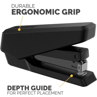 Fellowes LX850 Full Strip EasyPress Stapler - Black - Holds Upto 210 Staple - Full Strip - Black - 1 Each FULL STRIP  EFFORTLESS STAPLER 25 SHEET CAPACITY  BLACK