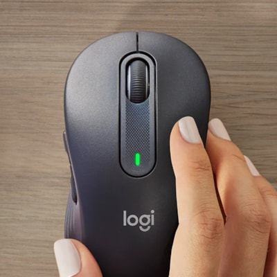 Logitech Signature MK650 Combo for Business Wireless Mouse and Keyboard Combo - USB Plunger Wireless Bluetooth/RF Keyboard - 118 Key - French - Graphite - USB Wireless Bluetooth/RF Mouse - 4000 dpi - Scroll Wheel - Graphite - AA - Compatible with PC, Mac  