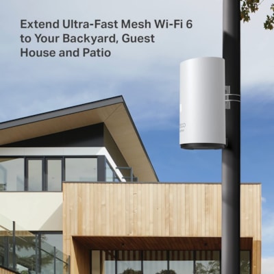 TP-Link Deco X50-Outdoor Wi-Fi 6 IEEE 802.11ax Ethernet Wireless Router - Dual Band - 2.40 GHz ISM Band - 5 GHz UNII Band - 375 MB/s Wireless Speed - 2 x Broadband Port - Gigabit Ethernet - Pole-mountable, Wall Mountable, Tabletop MESH WI-FI 6 UNIT SPEC INTERNA L ANTENNAS  2 GIGABI