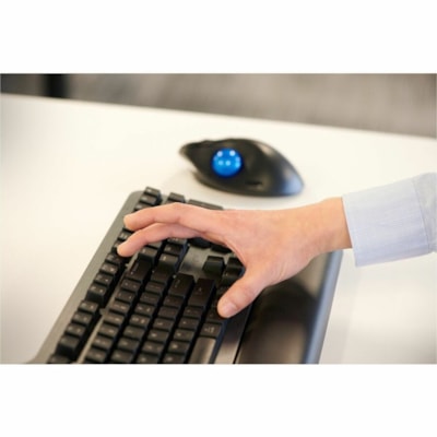 Kensington Pro Fit Ergo TB450 Trackball - Optical - Wireless - Bluetooth - 2.40 GHz - Black - USB 2.0 Type A - 1600 dpi - Trackball, Scroll Wheel - 5 Programmable Button(s) - 1 / Each  TRACKBALL BLK 