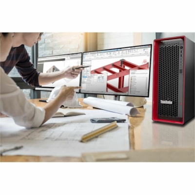 Lenovo - Poste de travail ThinkStation P5 30GA0059US - 1 Xeon - Technologie vPro - 32 Go - 1 To SSD - Intel W790 Morceau - Windows 11 Pro for Workstations - 1 T1000 8 Go Graphiques - NVMe, Serial ATA Contrôleur - Anglais Clavier - Gigabit Ethernet - Réseau sans-fil  16G X2 W11PWS 