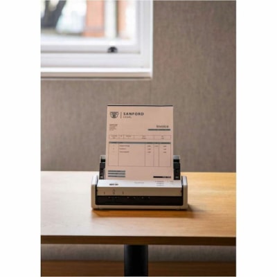 Brother ADS1350W Large Format Sheetfed Scanner - 600 x 600 dpi Optical - 30 ppm (Mono) - 30 ppm (Color) - Color, Monochrome Scan - Duplex Scanning - ID Card, Business Card, Plastic Card - Wireless LAN - Portable - USB  