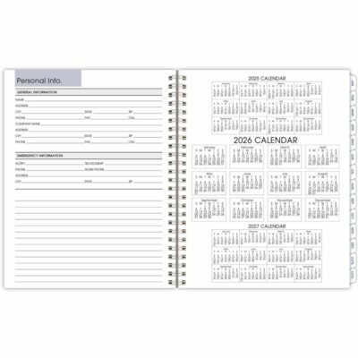At-A-Glance Executive G5455026 Planner Refill - Weekly, Monthly - 12 Month - January 2026 to December 2026 - 1 Week, 1 Month Double Page Layout - 6 7/8" (174.63 mm) x 8 3/4" (222.25 mm) Sheet Size - Spiral Bound - Paper Cover - Monthly Tab, Expense Tracking, Contact Sheet, Bleed Resistant Paper - 1  FOR G54500 6-7/8 X 8-3/4 SFI CERTIFIED